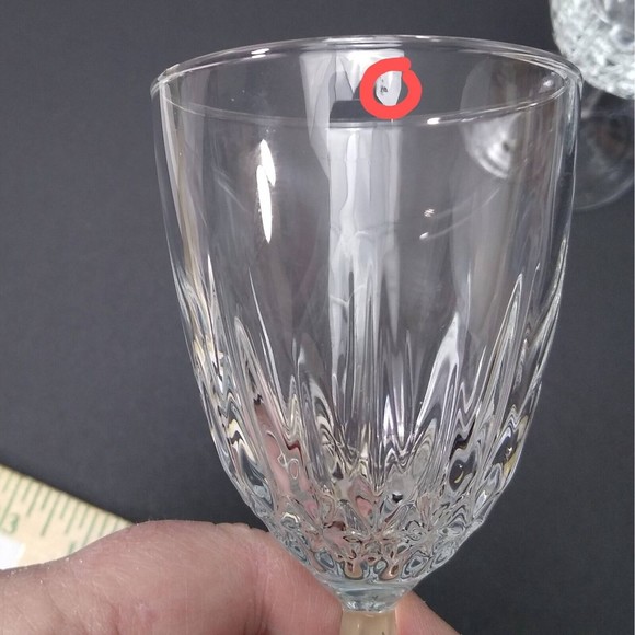 CRISTAL D'ARQUES-DURAND 5" Wine Glasses DIAMONT (Diamond) pattern Set of 4 - Picture 6 of 6